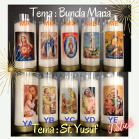 Lilin Doa / Devosi/ Rohani, 14 X Dia 5,5 Cm (Harga 1 Pc) Pasti Ori