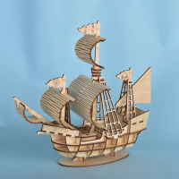 Wooden 3D Puzzle Board Children's Handicraft Educational Assembly Toy Wooden Puzzle Goetheburg Ship