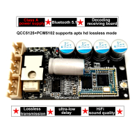 QCC5125 Bluetooth 5.1 Class A Lossless Adapter Receiver APTX-HD DSP PCM5102A DAC 32bit 384KHz สำหรับ HiFi Audio Amplifier