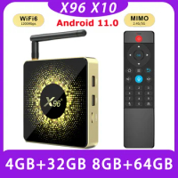 X96 X10 Smart TV Box Android 11 8K 2.4G 5G WIFI6 8G 64GB Amlogic S928X Google Play 1000M Ehernet BT5.0 IPTV TV Box Set Top Box