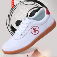 2024 Summer New Kung Fu Shoes Traditional Chinese Shoes Breathable Taekwondo Sneakers Lace Up Wear-Resisting Outdoor Sport Shoe