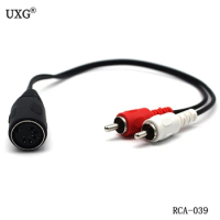 5 Pin Din Female To 2 RCA Male Plug AMP Professional Grade Audio Cable For Bang &amp; Olufsen Naim Quad Stereo Systems