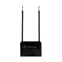 คาปาซิเตอร์พัดลม 20 นิ้ว 2uF รุ่น CBB61 สีดำ
