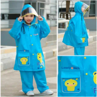 【Baby童衣】任選 兒童兩件式雨衣 雨衣雨褲套裝 88076(藍色)