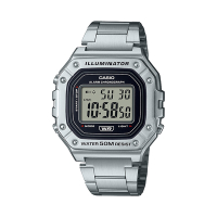 CASIO卡西歐 數位/指針 經典方形 金屬時尚 數位顯示系列 W-218HD-1A_43.2mm / 考試錶