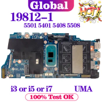 KEFU 19812-1 Mainboard For Dell Inspiron 15 5501 5508 14 5401 5408 Laptop Motherboard i3 i5 i7 10th Gen UMA