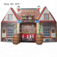 Custom Inflatable Irish Pub Tent Party Bar British Air Tent House for Beer Exhibition Commercial Rental
