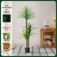掬涵北歐輕奢模擬綠植龍血樹大型落地盆栽高階假植物客廳裝飾擺件