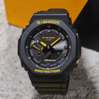CASIO 卡西歐 G-SHOCK 八角 農家橡樹 黑黃配色系列 雙顯手錶 送禮推薦 GA-B2100CY-1A