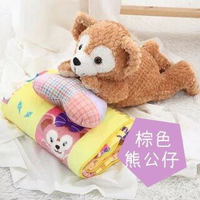 『台灣x現貨秒出』慵懶趴著小熊公仔抱枕空調毯