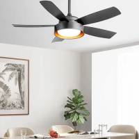 42/52 Inch Restaurant Fan 5 ABS Blades Pure Copper DC Motor Ceiling Fan with LED Light Support Remote Control