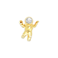 ต่างหูเพชรน้ำ 99 (E-Color) นักบินอวกาศ Space Collection 105E1228-SG สี Gold (จำหน่ายเป็นชิ้น**)