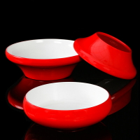 紅白雙色密胺仿瓷大碗商用餐廳飯店大湯碗酸菜魚碗冒菜碗塑料耐摔