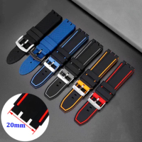 Silicone Strap for Swatch YVS454 YVS451 YVS420 YVS435 Watch Accessories Bracelet 19mm 20mm 21mm Sports Watch Band