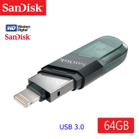SanDisk 晟碟 64GB [全新版] iXpand Flip 雙用隨身碟(原廠2年保固 iPhone / iPad 適用)