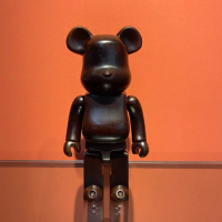 Bearbrick 400% 28CM Brazilian rosewood purple wood red rosewood suitcase Be@rbrick solid wood handmade bear collection figure