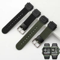 Nylon Canvas Watch Strap Band for Casio G Shock AE1200 1000 SGW300 400H MRW-200 W-S200H W-800H W-216H W-735H F-108WH AEQ-110W