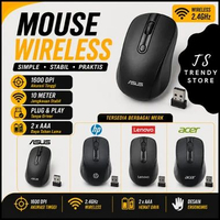 Mouse Wireless Branded V3000 V3100 Laptop PC 2.4G Wifi 1200 DPI Sampai 15 Meter Warna Hitam Acer