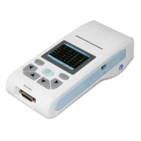 2.83" TFT LCD ECG90A Handheld 12- lead ECG Electrocardiograph Portable ECG Machine With Printing Paper