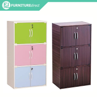 Furniture Direct CODEY 6 Door Storage Cabinet with Key Lock