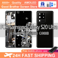 S20 Ultra Super AMOLED Screen FOR Samsung Galaxy S20 Ultra 5G G988B LCD Display Digital Touch Screen with Frame Replacement