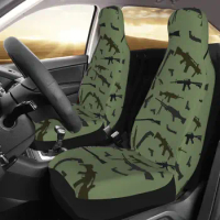 Gun Camouflage Guns Weapons Arsenal Ammo Car Seat Cover Custom Printing Universal Front Protector Accessories Cushion Set