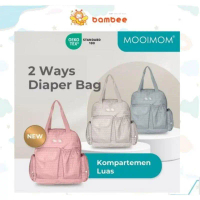 Mooimom Tas Perlengkapan Bayi Stylish & Multifunction - 2 Ways Diaper Bag Mooimom/ Mooimom Two Ways 