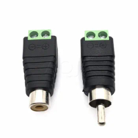 10 pcs/lot Speaker Wire cable to Audio Male Female RCA Connector Adapter Jack AV Screw Plug Bose M247 Connectors Terminals