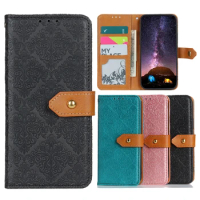Cover For SAMSUNG Galaxy A22 5G Case Matte Leather Magnet Book Skin Funda Embossed On Galaxy A22 Case Retro Floral Phone Shell