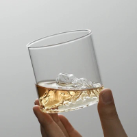 Clear Aesthetic Elegant Transparent Wine Tea Espresso Juice Whisky Coffee Drinking borosilicate Glass Cups Tumbler Mug Drinkware