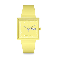 Swatch WHAT IF…LEMON? 生物陶瓷 方形錶 萊姆黃 男錶 女錶 手錶 瑞士錶 錶