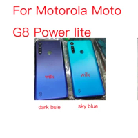 10pcs For Motorola Moto G8 Power lite G8power lite Back Battery Cover Housing Rear Back Cover Housing Case Repair Parts