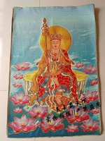 精美西藏唐卡佛像絲綢繡 尼泊爾唐卡畫 唐卡金絲刺繡 地藏王菩薩