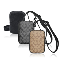 COACH PVC/皮革A6方型小款斜背包/手機包(多色多款)