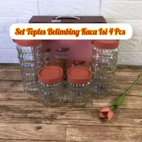 Set Toples Kaca Belimbing Isi 4 Pcs / Set Toples Kaca