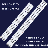 New 10kit LED Strip For 43LH51_FHD_A B 43UF6100-CB 43LF5100 43LF510V 43LJ515V 43LJ594V 43LH511T 43UJ651V HC430DUN-ABVX1-214X