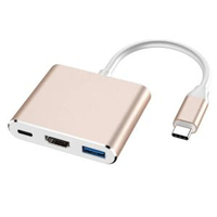 TYPE-C轉HDMI擴充套件塢PD快充TYPE-C三合一HDMI USB多功能轉換器