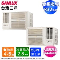 SANLUX台灣三洋4-5坪一級變頻冷專窗型冷氣 SA-R28VSR/SA-L28VSR~含基本安裝+舊機回收