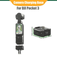 Camera Charging Base for DJI Pocket 3 Tripod Adapter Fixed Holder Type-C Charger Port for DJI OSMO Pocket 3