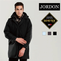 【JORDON 橋登】 單件式GORE-TEX 羽絨男長大衣-卡其,M