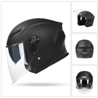 外貿專供705摩托車頭盔電動車機車頭盔成人男女半盔雙鏡片頭盔