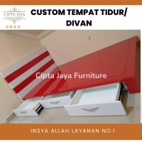 Dipan Divan Kasur 140x200 160x200 180x200 200x200 Anak Tanpa Sandaran Laci Kayu Minimalis