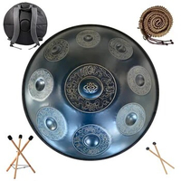 440HzHandpan Drum D Minor Steel Tongue Drum, Yoga Meditation, Music Drums, Percussion Instruments Gift, 9, 10, 12Tone, 22 Inches