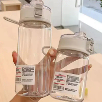 【Ahot】 Portable Transparent Kawaii Water Bottle Sports Water Cup Plastic Handy Cup Outdoor Travel Of