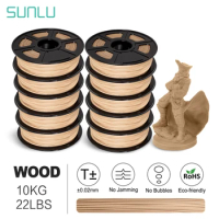 SUNLU Wood PLA 1kg 1.75MM 3D Printer Filament Close Wood Effect PLA Filament Good Toughness 3D Print