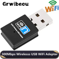 USB Wifi Adapter 300Mbps USB Wifi Antenna Wifi Usb Ethernet Wifi Dongle 802.11 N For Win7 8 10 11 Laptop Desktop PC Computer