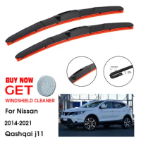 Car Wiper For Nissan Qashqai j11 26"+16" 2014-2021 Front Window Washer Windscreen Windshield Silica Gel Wiper Blades Accessorie