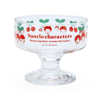 【小禮堂】Sanrio大集合 櫻桃玻璃布丁杯 《那年 我們的春天》(平輸品)