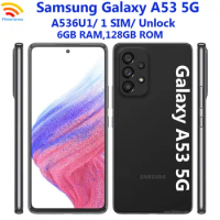 Samsung Galaxy A53 5G A536U1 AT&amp;T 6.5" US Version 6GB RAM 128GB ROM Octa Core Fingerprint NFC LTE AMOLED Unlocked Original