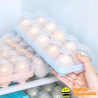 雞蛋收納盒冰箱用雞蛋架托側門防震防摔雞蛋盒食物保鮮盒神器蛋托【小蜜蜂】